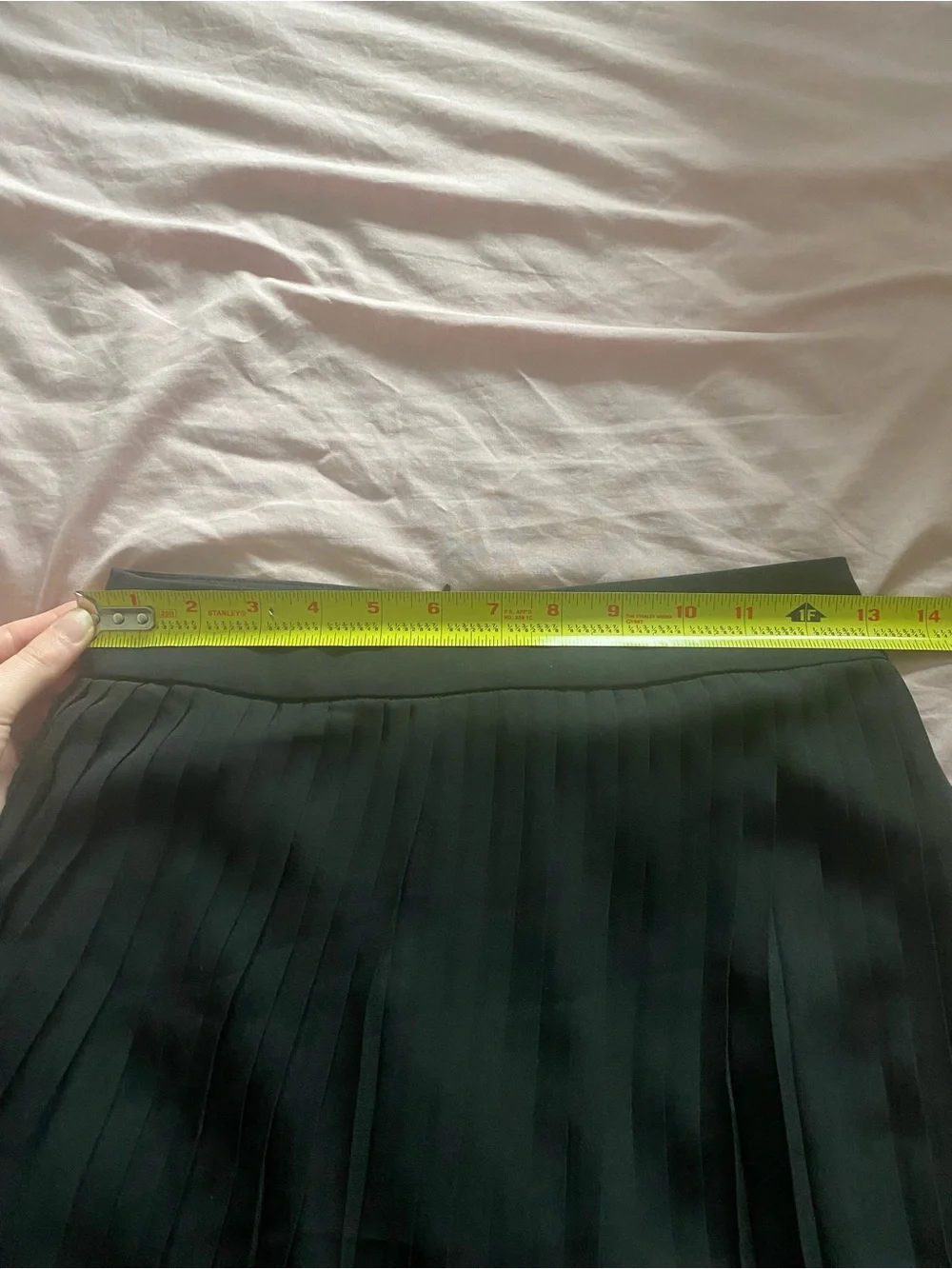J Crew Black Pleated Midi Skirt